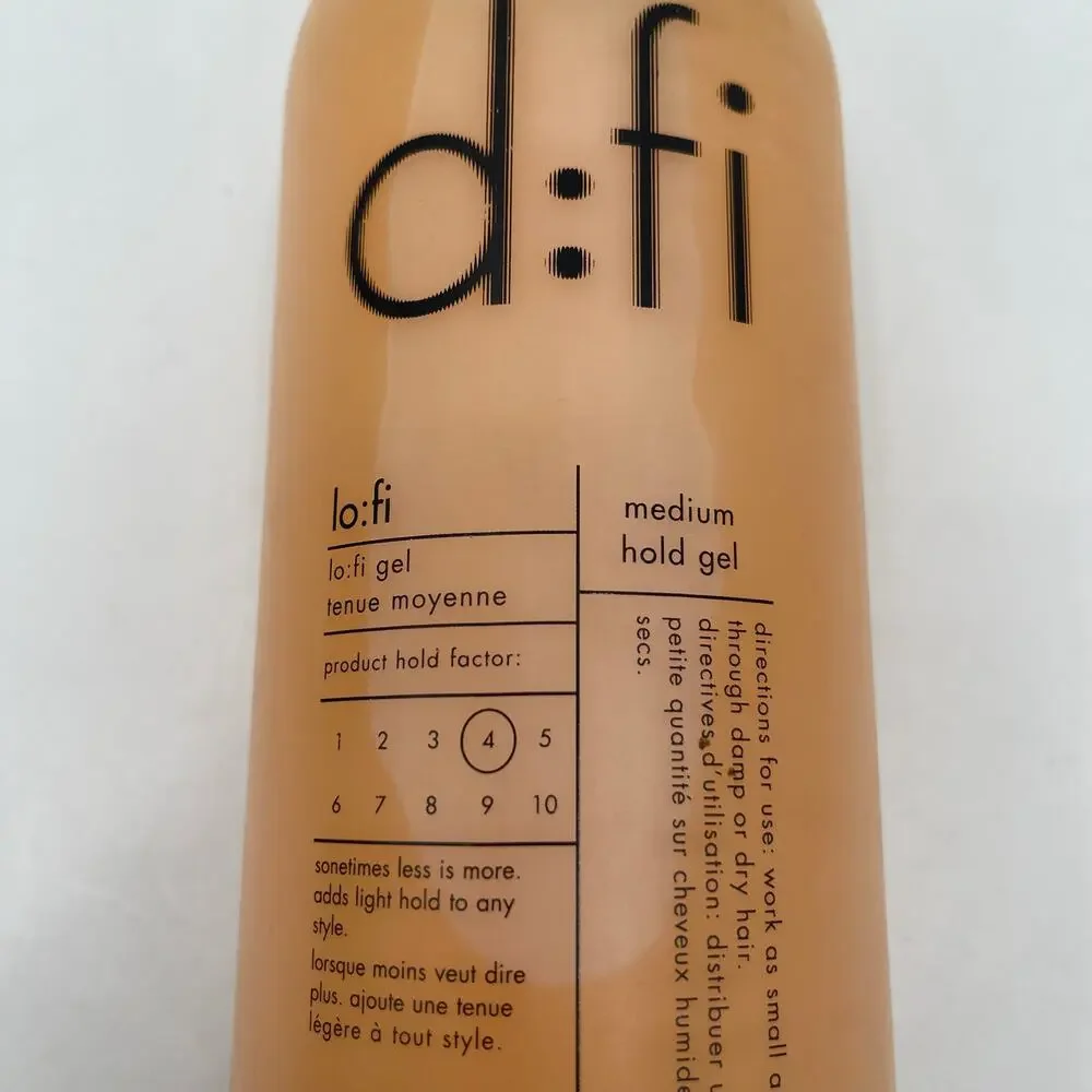 D:FI Medium Hold Gel 1 Liter Men's Hair Styling Lo-Fi Hold 4 Hair American Crew
